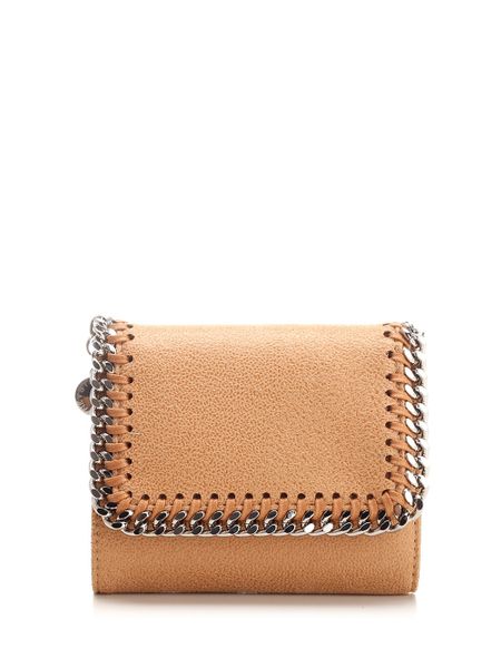 Women's Vegan Raffia Falabella Wallet in Brown | Size UNICA | 431000WP0086