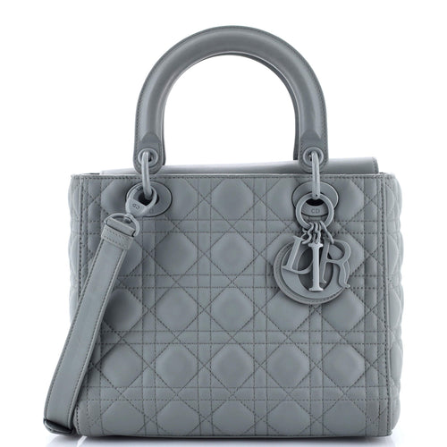 Ultra Matte Lady Dior Bag Cannage Quilt Calfskin Medium