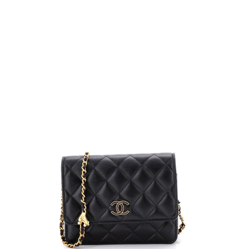 CHANEL Roller Skate and Star Charms Wallet on Chain Quilted Caviar with Crystals and Enamel Mini