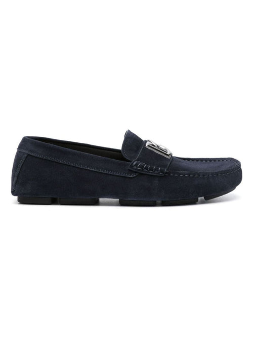 Men's Suede Leather Driver Shoes in Blue | Size 41 | A50598AT44186115
