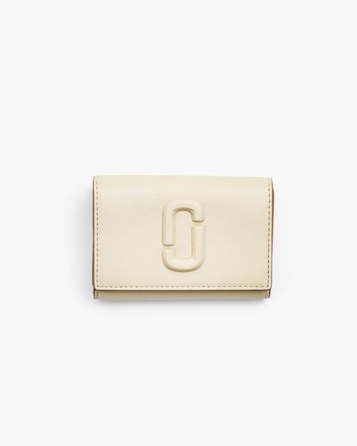 Marc Jacobs The Leather J Marc Trifold Wallet in Cloud White