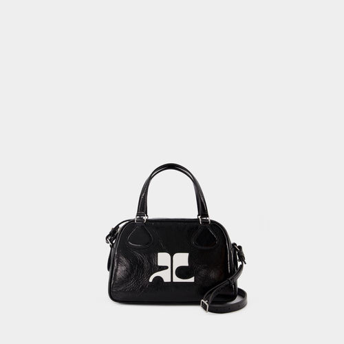 Women's Reedition Bowling Bag Patent Leather in Black | PERGSA062CR0044