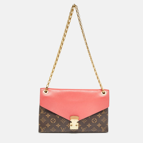 Litchi Monogram Canvas Pallas Chain Bag