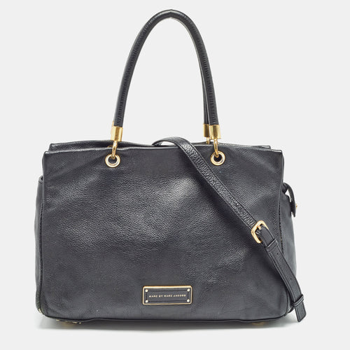 Black Leather Too Hot to Handle Tote