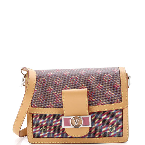 Dauphine Shoulder Bag Damier Monogram LV Pop Canvas MM