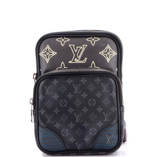 Amazone Sling Bag Patchwork Monogram Eclipse Canvas and Printed Leather