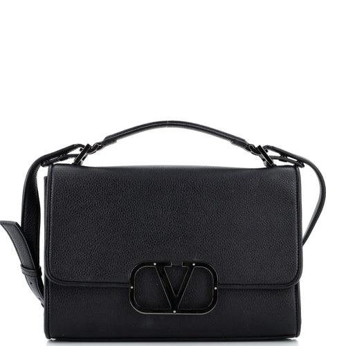 VALENTINO GARAVANI VLogo Type Shoulder Bag Leather Small