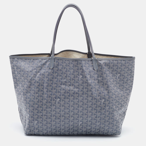Grey Goyardine Coated Canvas and Leather Saint Louis GM Tote