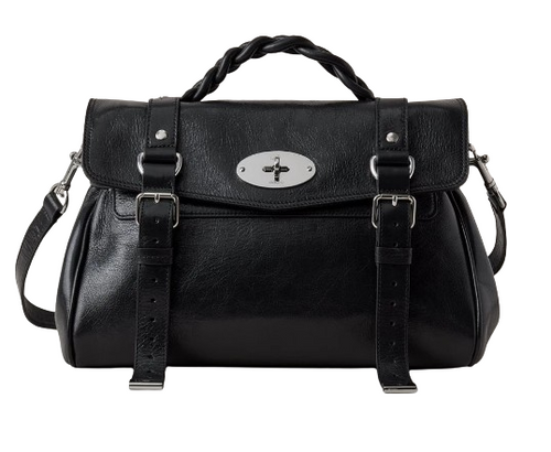 Women's Sleek 100% Leather Handbag in Black | Size UNI | HH7253 Color A100