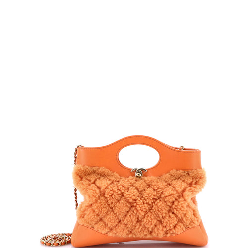 CHANEL 31 Shopping Bag Quilted Shearling and Leather Mini