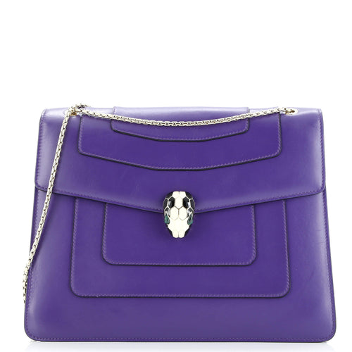 BVLGARI Serpenti Forever Square Shoulder Bag Leather Large