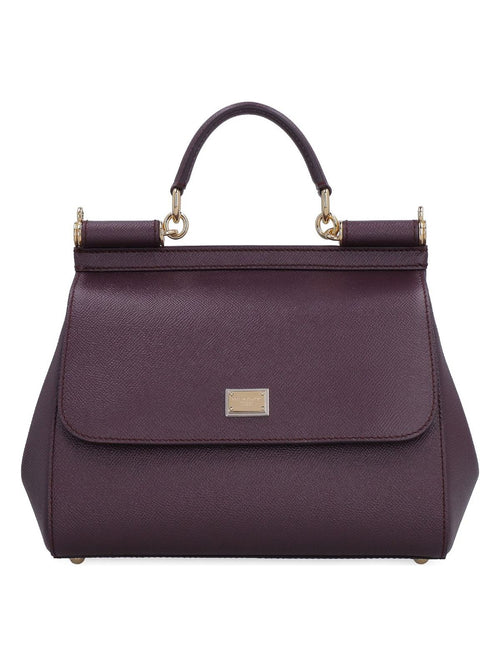 Women's Coloured Sicily Medium Handbag in Burgundy | BB6002A1001