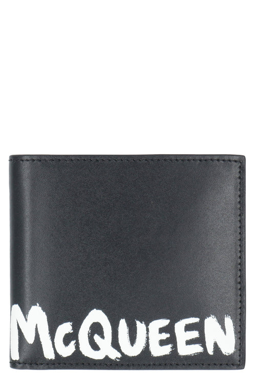 Men's 'mcqueen Graffiti' Bi-Fold Wallet in Mixed Colours | 6021371AAMJ
