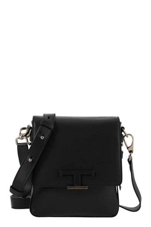 Women's T Timeless - Mini Leather Shoulder Strap in Black | XBMTSIC0100RLX