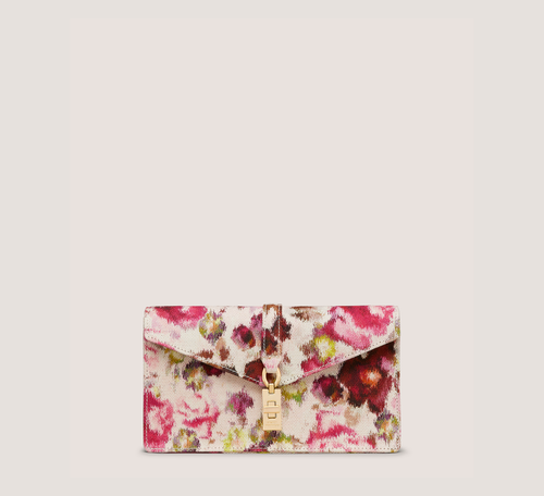 Milan Loveletter Clutch Handbags, Pink/multi Floral Printed Jacquard, Size: U No Dimension