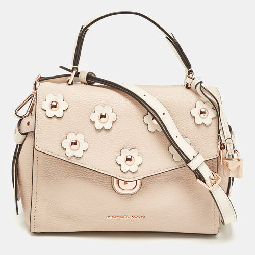 Tricolor Leather Small Embellished Bristol Top Handle Bag