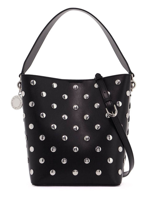 Women's Large Frayme Bucket Bag With Studs in Nero | 7B0108WP0468