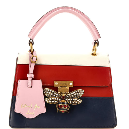 GUCCI Queen Margaret Top Handle Bag Colorblock Leather Small