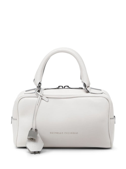 Women's Boston Explorer Small Leather Handbag in Light Grey | Size UNI | MBDAD2631C9593