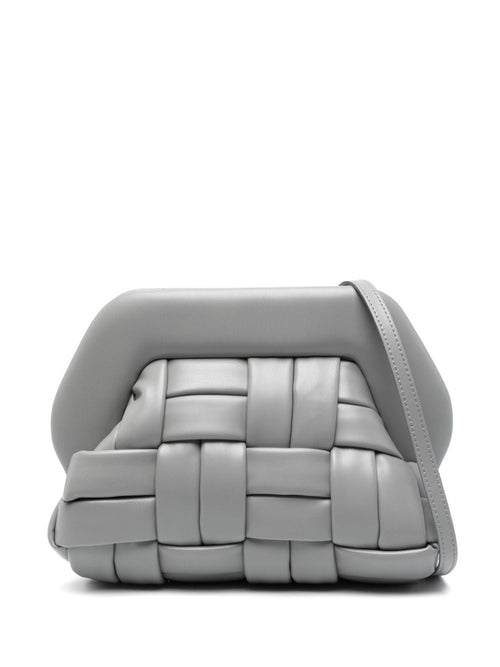 Women's Tia Weaved Vegan Leather Clutch in Grey | Size UNI | tmfw24tin104