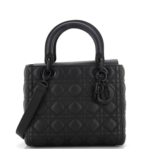 Ultra Matte Lady Dior Bag Cannage Quilt Calfskin Medium
