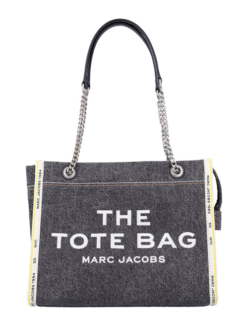 Women's The Medium Tote Bag in Black Wash | 24A2F4HTT018H05 Color 965