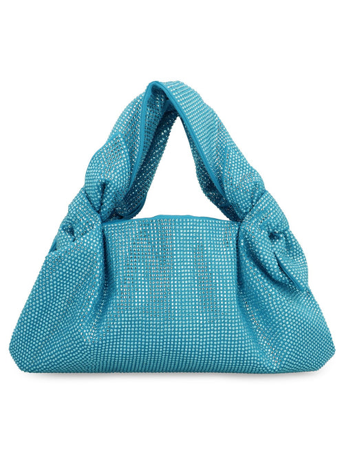 Women's Strass Shoulder Bag in Light Blue | 02PSBG009FC02109 Color 84