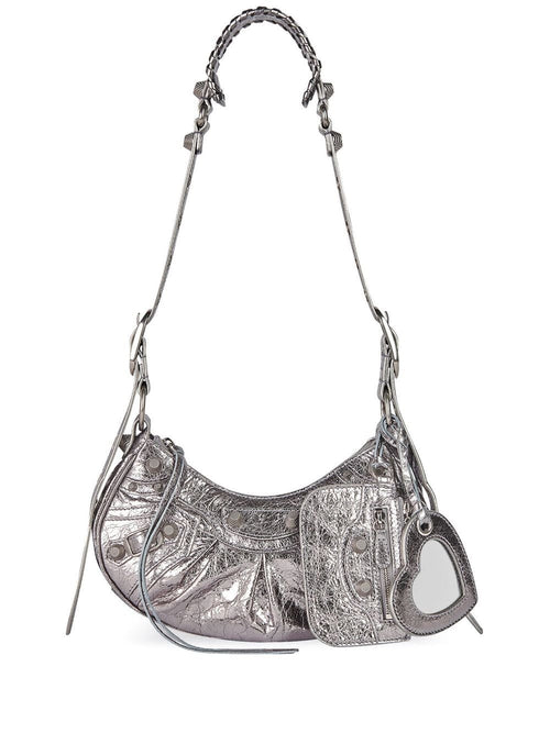 Women's Le Cagole Xs Shoulder Bag in Silver | 671309 Color 0GT3Y Color 8103