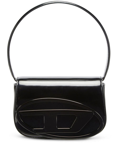 Women's Leather Foldover Top Handbag in Black | Size UNI | X08396 Color PS202T8013