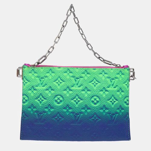 Multicolour Taurillon Illusion Trio Pouch Shoulder Bag