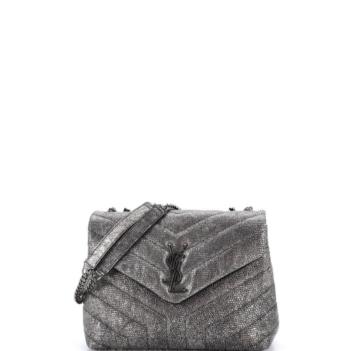 Loulou Shoulder Bag Matelasse Chevron Leather Small