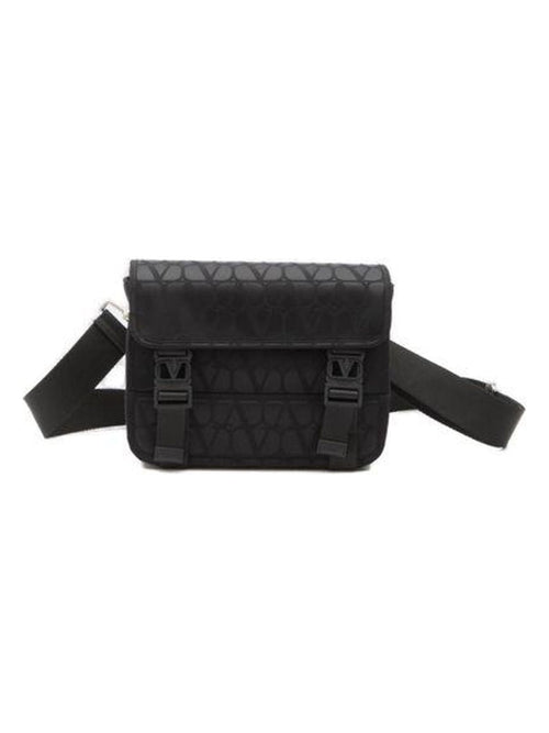 Men's Toile Iconographe Crossbody Bag in Black | 5Y2B0C85CSH