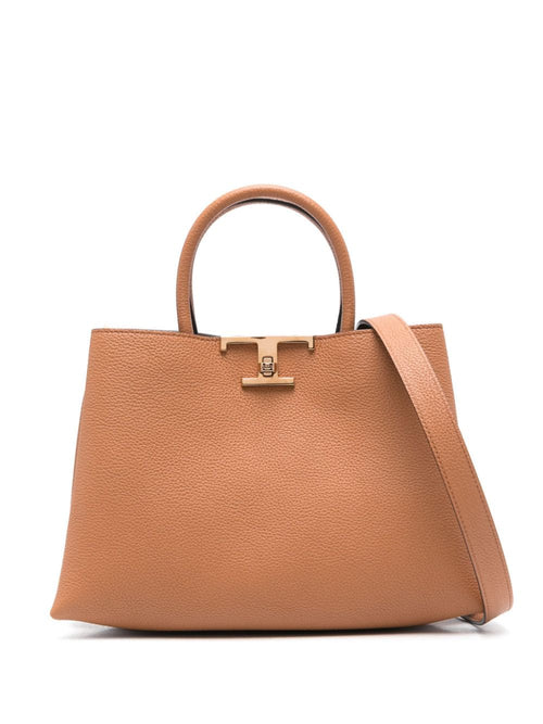 Women's T Timeless Small Tote Bag in Leather Brown | Size UNI | XBWTSQF0200XWZS410