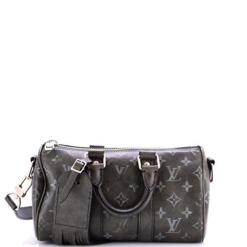Keepall Bandouliere Bag Brushed Monogram Leather 25