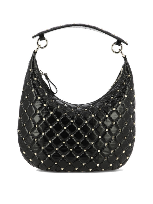 Women's Rockstud Spike Small Shoulder Bag in Black | 3W2B0M32WAS0NO