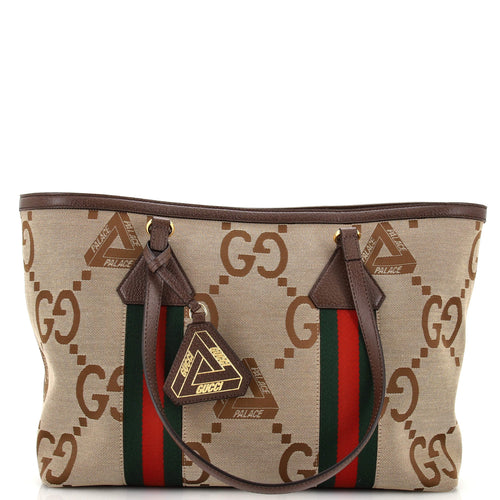 GUCCI x Palace Web Shopper Tote Jumbo GG Tri-Ferg Logo Canvas Medium
