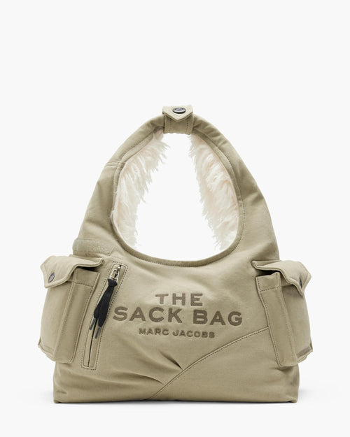 Marc Jacobs Cargo Sack Bag in Canvas with Faux Fur in Utility Khaki
