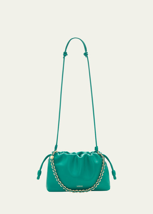 Flamenco Small Crossbody Bag in Napa Leather with Detachable Chain