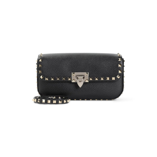 Women's Rockstud Medium Shoulder Bag in Black | Size UNICA | 5W0B0Q70VSF