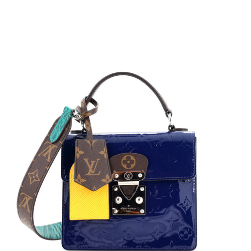 Spring Street NM Handbag Monogram Vernis with Monogram Canvas and Epi Leather