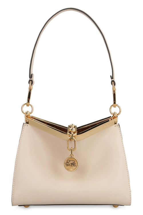 Women's Vela Mini Leather Shoulder Bag in Pale Pink | 1P0552192 Color 800