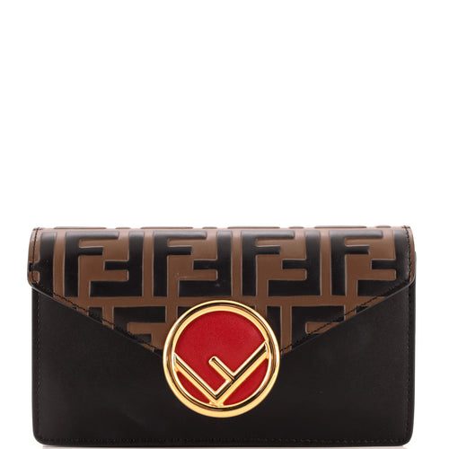 FENDI F is Convertible Belt Bag Leather with Zucca Embossed Detail