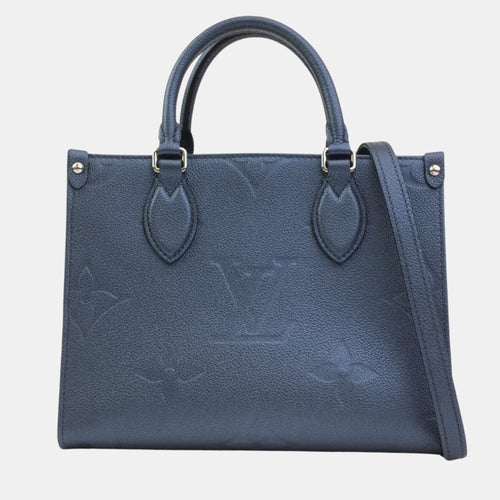 Blue Giant Monogram Empreinte Leather OnTheGo PM Tote Bag