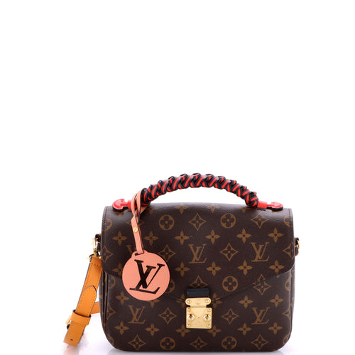 Braided Handle Pochette Metis Monogram Canvas with Leather