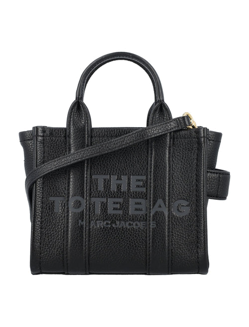 Women's The Mini Tote Leather Bag in Black | 24AH053L01RE22 Color 001