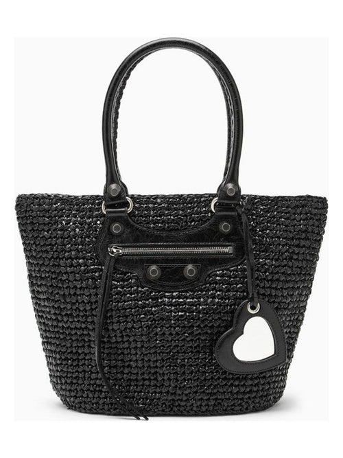 Women's Le Cagole Medium Tote Bag in Black | 786188 Color 2AA19 Color 1000