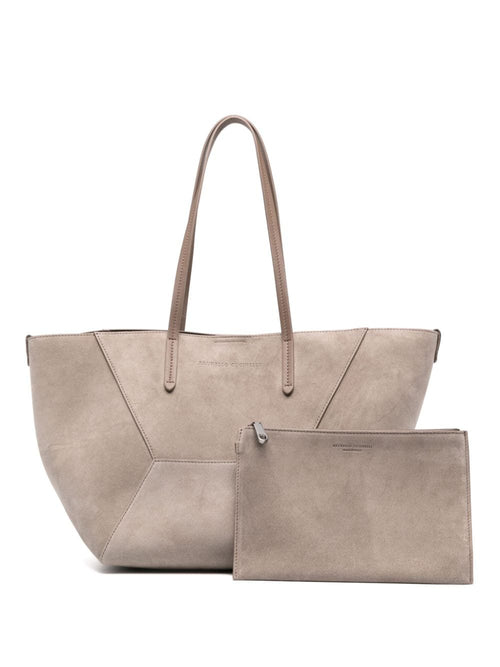Women's Leather Shopping Bag in Grey | Size UNI | MBDLD2573C5859