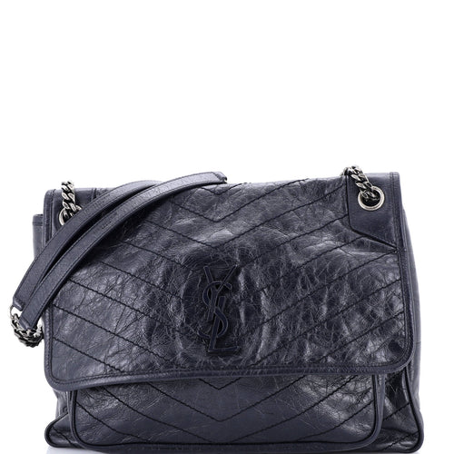Niki Chain Flap Bag Matelasse Chevron Leather Medium