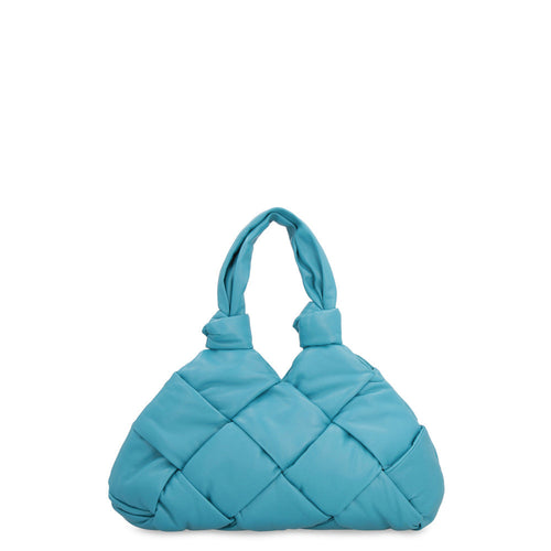 Women's Padded Lock Leather Shoulder Bag in Green | 680163V1F20 Color 4632