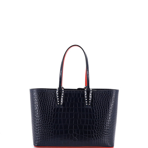 Cabata East West Tote Crocodile Embossed Leather Small